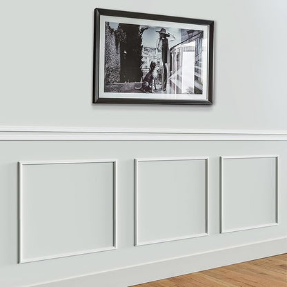 Melkus Peel and Stick Wall Molding Kit, 3 Sets 20" x 20"Precut Wainscoting Panels, Self Adhesive Molding Trims for Interior Wall Décor