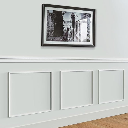 Melkus Peel and Stick Wall Molding Kit, 3 Sets 20" x 20"Precut Wainscoting Panels, Self Adhesive Molding Trims for Interior Wall Décor