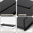 Floating Bathroom Shelves Set of 2 Wall Mounted Shelf with Black Metal Frame and Towel Rack for Bathroom Over Toilet Storage and Organizers for Bedroom Living Room Kitchen Office