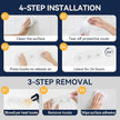 YASONIC 5-Pack Shower Caddy Adhesive Replacement - Transparent Shower Adhesive Strips, No Drilling Hooks for Bath Storage Shelves, Kitchen Racks, Basket & Soap Holder