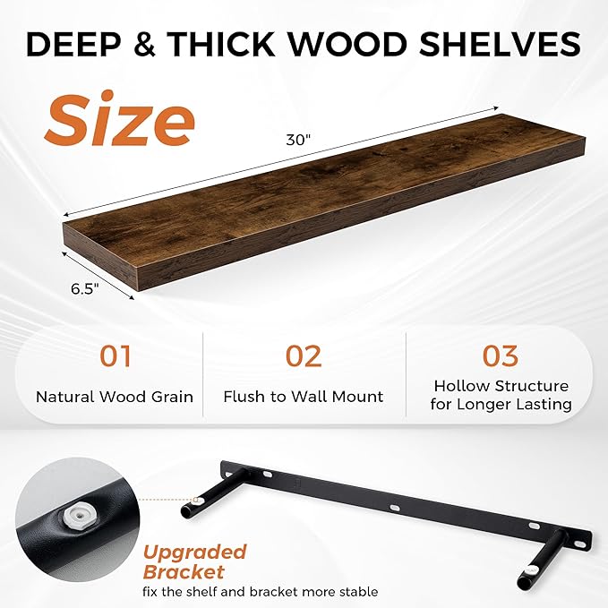 Fun Memories Floating Shelves for Wall, 30