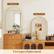 24x36 inch Arch Wall Mirror, Gold Arched Bathroom Vanity Mirrors for Over Sink, Metal Frame Room Wall Decor Haning or Leaning for Entryway, Bedroom, Living Room