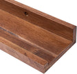 AZSKY 36 Inch Picture Ledge Shelf Rustic Wall Mount Light Walnut Long Narrow Picture Shelves Storage for Books Music Albums Green Plants-Photo Ledge Shelf Set of 3 Mounting Hardware Include