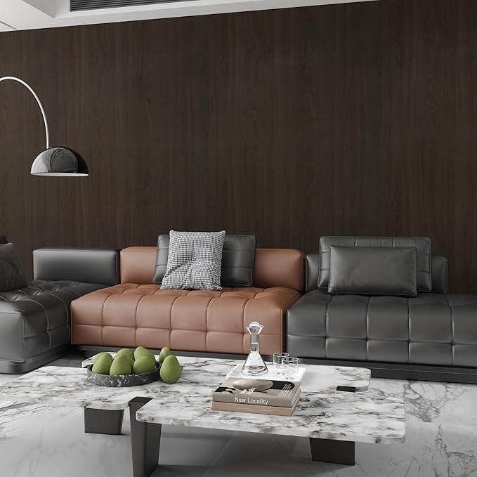 Wood Grain Wallpaper Dark Peel and Stick Wallpaper Waterproof Faux Wood Contact Paper Self Adhesive Wall Paper Wood Vinyl Wrap for Countertop Kitchen Cabinets Desk Table Shelf Liner 16