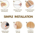 Natural Bamboo Wall Panel 48x96 Inch, Renewable Pole Wrap & Wainscoting for Interior Wall Decor, Bedroom, Living Room, Office & Kitchen Island (Natural)