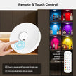Rechargeable Puck Lights with Remote, 3 Pack Magnetic Under Cabinet Lighting, 1500mAh Battery Operated LED Tap Lights with Dimmer & Timmer for Kitchen, Closet, Shelf - 3 Color Temps & 12 RGB, White