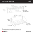ClosetMaid 8278 18-Inch Wide Laundry Utility Hanger Shelf, White