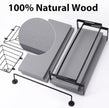 Fixwal 3+1 Tier Wall Mounted Bathroom Shelves Over Toilet, Rustic Wood Floating Shelves with Metal Frame and Towel Bar for Bathroom, Kitchen, Bedroom, Living Room (Gray)