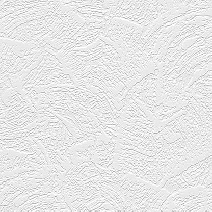 Manhattan Comfort Oliver Series Vinyl Textured and Paintable Design Large Wallpaper Roll, 21" W x 33' L, White