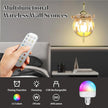 GEEZO Vintage Battery Operated Wall Sconce, with Rechargeable Battery Powered Wall Light with Remote Control for Bedside Bedroom