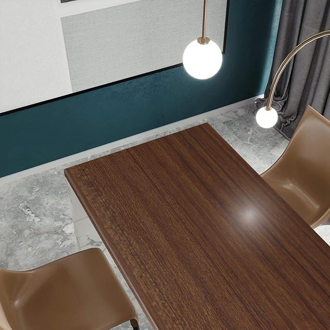 48x78inch Extra Wide Brown Wood Grain Wallpaper Peel and Stick Thick Matte Light Walnut Textured Contact Paper Waterproof Self Adhesive Furniture Stickers DIY Wall Sticker Brown Wood Grain Vinyl Wrap