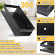 Lallisa 2 Pieces Stainless Steel Shelf Bathroom Shower Floating Shelves Wall Mounted Shower Caddy Basket Shelf Storage Organizer Shelves for Bathroom, Kitchen, Living Room (7.87 Inches/ 20 cm,Black)