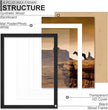 A PLUS MAX 12x18 Picture Frame Set of 6, Engineered Wood Frame Display Photo 11x17 with Mat or 12 x 18 without Mat, 12by18 Frame with Black Wood Grain for Wall - 6 Pack/Black/12 x18