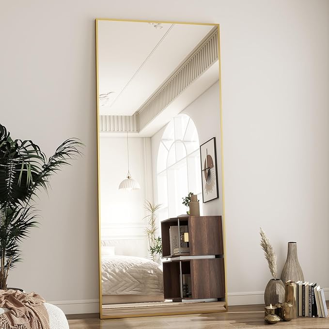 BEAUTYPEAK Full Length Mirror with Stand, 65
