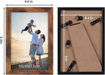 Hoikwo 18 Packs 4x6 Rustic Brown Multi Plastic Picture Frames Set with Plastic Cover for Family Photos, Artwork, Light Weight Bulk 4 by 6 Frames Pack for Wall Hanging and Table, Stylish Picture Frames