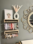 Gneric Floating Shelves for Wall, Burlywood Nursery Book Shelves, 15.7 inch Kids Bookshelf, Wall Shelves for Living Room Bedroom Decor,Kitchen Spice Rack,Bathroom Storage Rack(2 Pack)