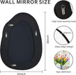 Irregular Wall Mirror 24x36 Inch,Asymmetrical Frameless Bathroom Mirrors with Tempered Glass for Bathroom Living Room Bedroom,Decorative Modern Wall Decor
