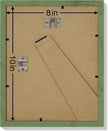 Vittanly 8x10 Picture Frames Set of 9, Shatter Resistant Plexiglass, Display 5x7 Pictures with Mat or 8x10 without Mat, Photo Frames for Wall or Tabletop, Engineered Wood, Rustic Green