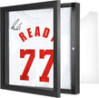 1 Pack T Shirt Display Frame, 11.3'' X 11.3'' Black Imitation Wood T Shirt Frame with 98% UV Protection Acrylic, 1