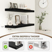 32 Inch Floating Shelves, 3D Textured Wood Grain, 32