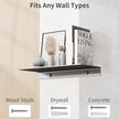 Danpoo Small Floating Shelf for Wall Storage, Mini Display Shelf for Collectibles, Metal Wall Shelf for Bathroom/Living Room/Kitchen/Bedroom(Grey, 8