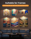 Picture Lights for Wall,Wireless 2000mAh Rechargeable Magnetic LED Puck Lights with Remote,3 Color Temps and 12 RGB,Dimming & Timer,Art Frame Light for Painting Display,Photos,Wall Decor(6 Pack)