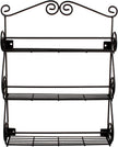 Spectrum Diversified Scroll Wall-Mounted Traditional Spice Rack Organizer for Cabinet & Kitchen, 3-Tier, Beauty & Nail Polish, 43710