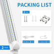 CNSUNWAY LED Shop Light 2FT, 20W 3000LM 6500K, T8 LED Tube Lights, Clear Cover, Ceiling and Utility Shop Lights, Linkable Light Fixture for Room, Garage, Workbench, Warehouse, ETL Listed (2 Pack)