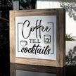 Rustic Coffee Bar Sign - Wooden Block Set, Perfect for Home or Kitchen Decor, Coffee Lover Gift