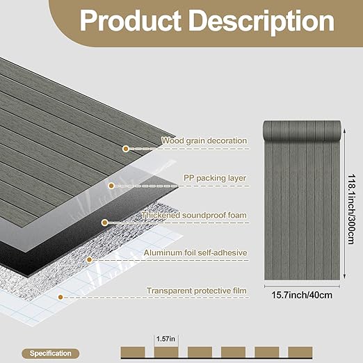 Thick Wood Slat Wall Panels, Modern 3D Peel and Stick, 15.75
