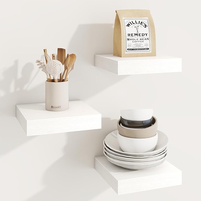 Marsmiles Square Floating Shelves for Wall, 8
