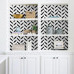 Black and White Peel and Stick Wallpaper Striped Wallpaper Herringbone Contact Paper 17.3