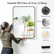 Fabuday Black Bathroom Mirror for Over Sink - 20x30 Matte Metal Framed Wall Mirror, Rounded Rectangular Vanity Mirrors for Living Room, Bedroom, Entryway, Hallway, Horizontally/Vertically