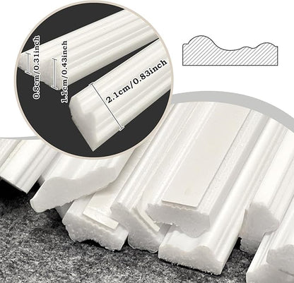 30 Piece Peel & Stick Wall Molding Kit, Pre-Cut Wainscoting Panels with Self-Adhesive Trim, Easy Install Wall Decor for Office Home Bedroom Living Room