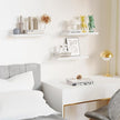 Floating Shelves for Wall, White Wood WallShelf Set of 3, 16