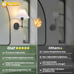 Battery Operated Wall Sconces Set of 2,Black Rechargeable Wall Lights with Remote,Dimmable Wall Lamp with Pleated Shades,15 Colors Wireless Bathroom Vanity Wall Light for Bedroom Living Room Hallway