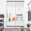 Home Gym Mirror for Wall,70x24x2PCS Full Length,Glass Frameless Body Large Mirror for Home Gym,Workout,Bedroom,Garage(Black)