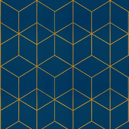 Safiyya Peel and Stick Wallpaper Gold and Blue Wallpaper Modern Geometric Contact Paper Waterproof Self Adhesive Wall Paper for Bedroom Bathroom Vinyl Roll 393"x17.3"