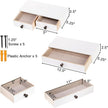 Yesland 2 Packs Floating Nightstand with Drawer - Rustic Wood Floating Wall Mounted Drawers Floating Shelf with Drawer for Living Room, Bedroom, Kitchen, Wall Decor, Storage, Display - White