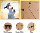 Hoikwo 18 Packs 8x8 Gold Plastic Multi Picture Frames Set with Plastic Cover, for Family Photos, Artwork, Light Weight Bulk 8 by 8 Frames Pack for Wall Hanging and Table, Stylish Picture Frames