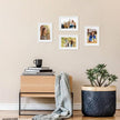 5x7 Picture Frame Set of 4, Displays 4x6 with Mat or 5x7 Without Mat, Photo Frames for Wall Hanging or Tabletop, Includes HD Plexiglass, White