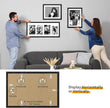 puthiac 13x19 Solid Oak Wood Picture Frame, Fits 11x17 with Mat or 13x19 Without Mat, Wall Display Only, Vertical or Horizontal, Plexi Front, 1 Pack, Black