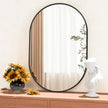 Oval Bathroom Mirror Capsule Wall Vanity Mirror, 24