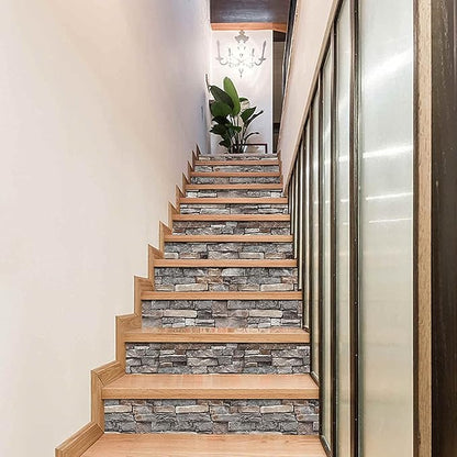 Abyssaly Peel and Stick Wallpaper Stone Brick Stick on Wallpaper 23.6" X 275.5" Thick Cleanable Self-Adhesive Removable Home Decorate Wall Paper Vinyl Shelf Paper Fireplace Christmas Decoration