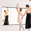 Home Gym Mirror for Wall,48x24x3PCS Full Length,Glass Frameless Body Large Mirror for Home Gym,Workout,Bedroom,Garage(Black)