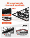 VEVOR 2-Pack Heavy Duty Garage Wall Shelving, 2 x 3 ft Steel Wall Mounted Shelving Unit with Hooks, 24 x 36 Inch Per Shelf Floating Storage Metal Rack for Garage, 500 lbs Total Weight Capacity