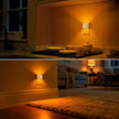 DORESshop LED Night Light[4 Pack], Night Lights Plug into Wall, 3 Level Brightness Adjustable Plug in Night Light, Dusk to Dawn Sensor Nightlights for Adults,Bedroom,Bathroom,Hallway, Amber