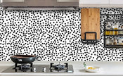 17.3”x480” Black and White Polka-Dot Wallpaper Self-Adhesive Contact Paper Moire Dot Peel and Stick Decorative Wallpaper Spots Contact Paper for Walls Bedroom Living Room Nurseryls