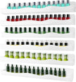 6 Pack Nail Polish Wall Rack 15 Inch 6 Pack Acrylic Floating Shelves Kids Bookshelf Tattoo Ink Essential Oils Figurine Display Shelf Spice Rack for Salons Retailers Home (White)