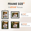 FIXSMITH 8x10 Picture Frame Set of 4, Photo Frame with HD Plexiglass, Display Pictures 5x7 with Mat or 8x10 Without Mat Multi Picture Frames Collage for Tabletop or Wall Display, Black